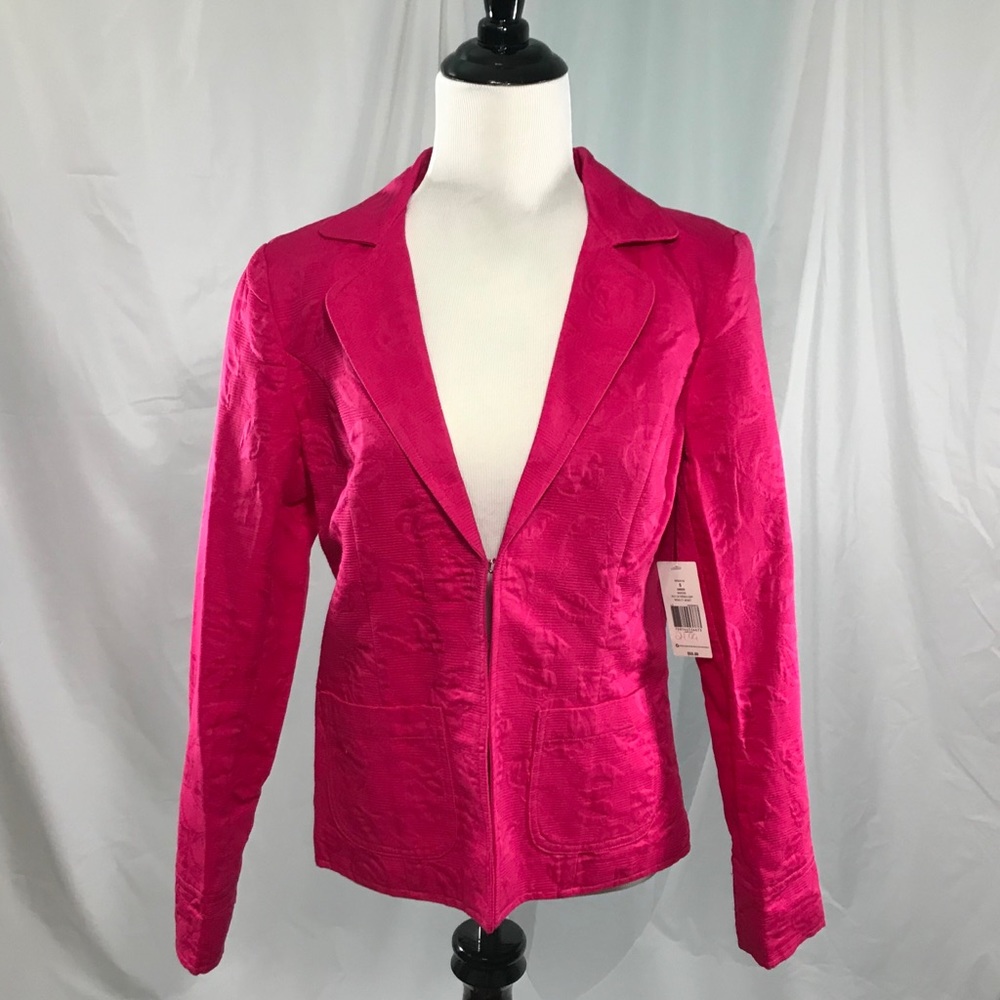 Kim Rogers Pink Embossed texture Blazer Sz S